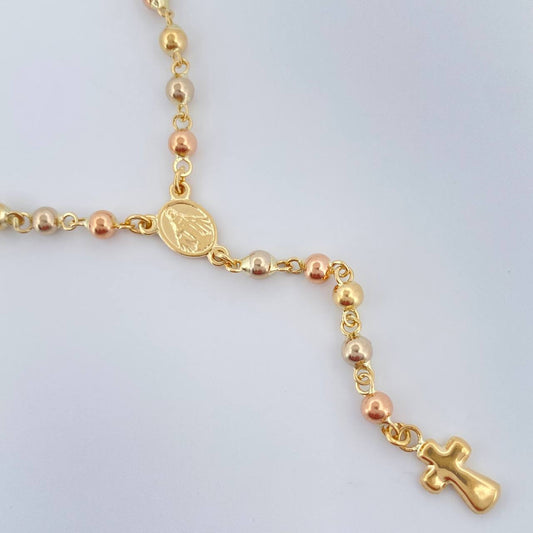Rosario Virgen Milagrosa 7.25gr / 17 3/4 in / Oro Amarillo 18K &