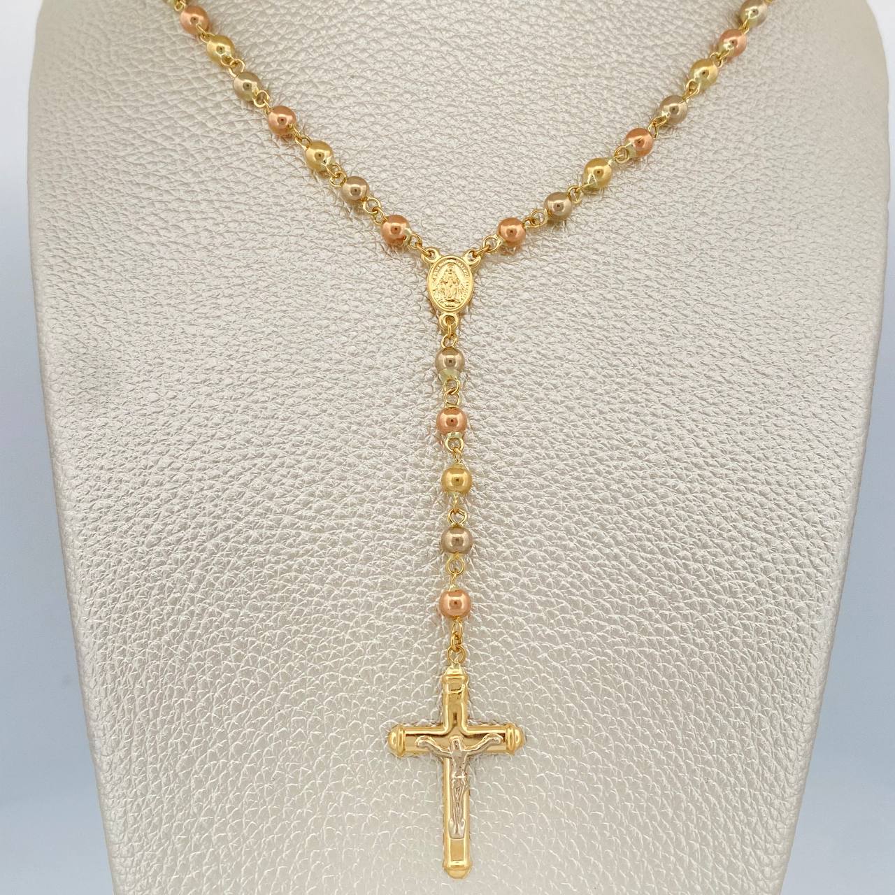 Rosario Virgen Milagrosa 11.65gr / 21 3/4 in / Tres Oros 18K &