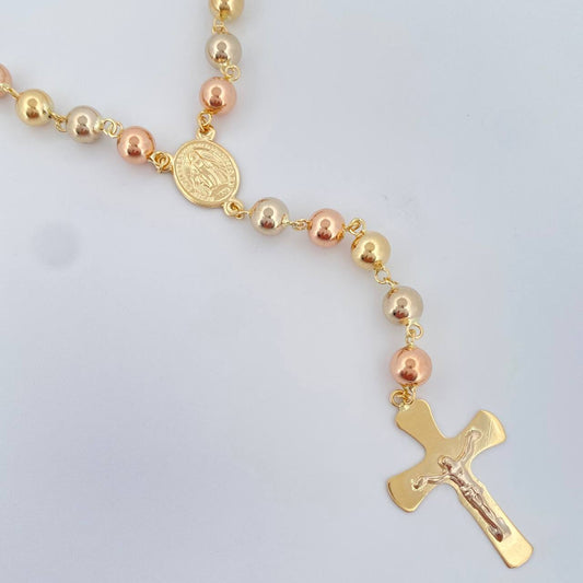 Rosario Virgen Milagrosa 16.85gr / 25 1/4 in / Tres Oros 18K &