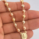Rosario Virgen Milagrosa 16.85gr / 25 1/4 in / Tres Oros 18K &