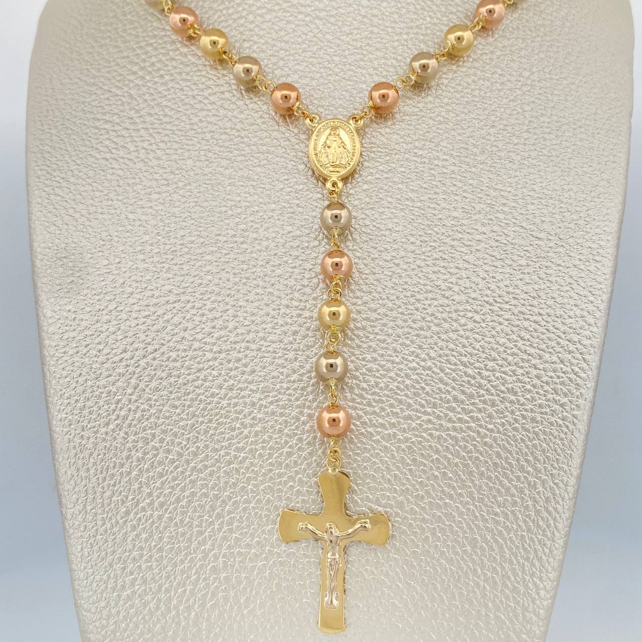 Rosario Virgen Milagrosa 16.85gr / 25 1/4 in / Tres Oros 18K &