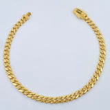 Pulso Cubano Infinito 7.3gr / 8 1/4 in / Oro Amarillo +4 18K $