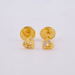Stud Earrings Heart Silhouette 0.55 g / in / 3.9 mm Yellow Gold 18K