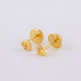 Stud Earrings Heart Silhouette 0.55 g / in / 3.9 mm Yellow Gold 18K