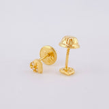 Stud Earrings Heart Silhouette 0.55 g / in / 3.9 mm Yellow Gold 18K