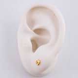 Stud Earrings Heart Silhouette 0.55 g / in / 3.9 mm Yellow Gold 18K