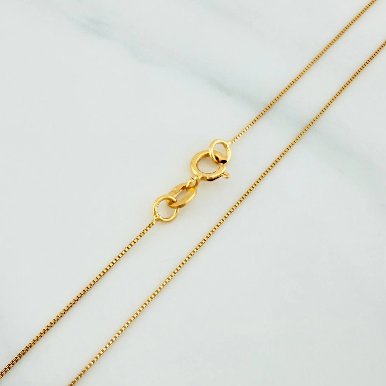 Set Cadena Veneciana + Dije Corazon / 1.1 g / 15 3/4 in Oro Amarillo 18K