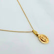 Venetian Chain Set + Virgin of Guadalupe Pendant / 1.5g / 17 3/4 in 18K Yellow Gold
