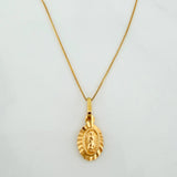 Venetian Chain Set + Virgin of Guadalupe Pendant / 1.5g / 17 3/4 in 18K Yellow Gold