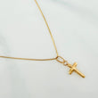 Set Cadena Veneciana + Dije Cruz / 1,05gr / 17 3/4 in Oro Amarillo 18K