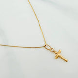 Set Cadena Veneciana + Dije Cruz / 1,05gr / 17 3/4 in Oro Amarillo 18K