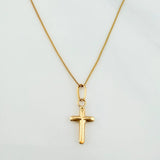 Set Cadena Veneciana + Dije Cruz / 1,05gr / 17 3/4 in Oro Amarillo 18K