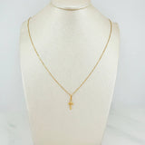 Set Cadena Veneciana + Dije Cruz / 1,05gr / 17 3/4 in Oro Amarillo 18K