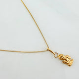 Venetian Chain Set + Guardian Angel Pendant / 1.1g / 17 3/4 in Yellow Gold 18K