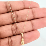 Venetian Chain Set + Guardian Angel Pendant / 1.1g / 17 3/4 in Yellow Gold 18K