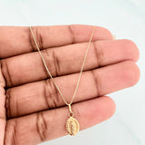 Venetian Chain Set + Virgin of Guadalupe Pendant / 1.1g / 17 3/4 in 18K Yellow Gold