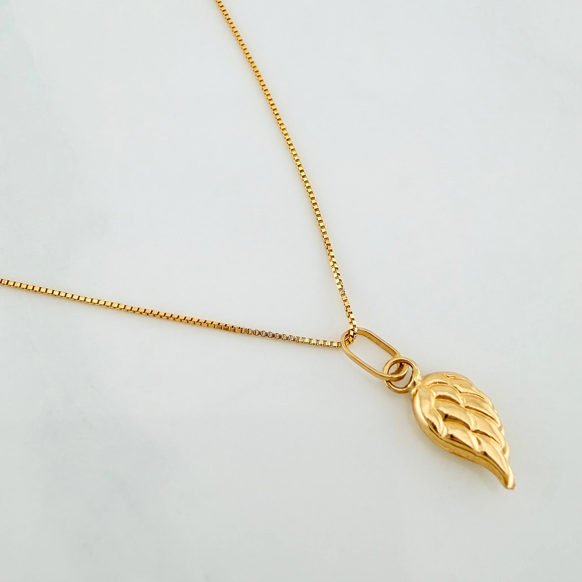 Venetian Chain Set + Wing Pendant / 1.05g / 17 3/4 in 18K Yellow Gold