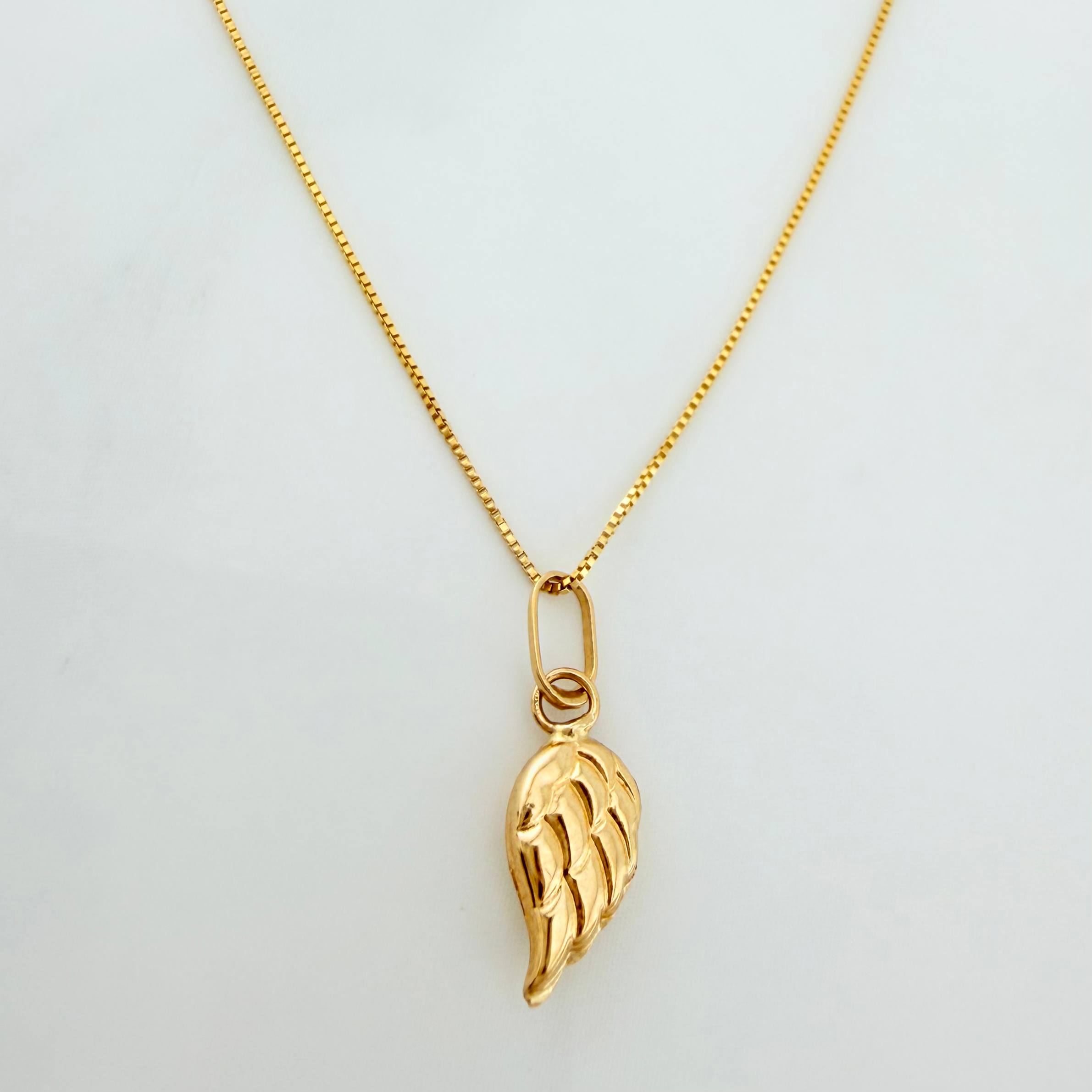 Venetian Chain Set + Wing Pendant / 1.05g / 17 3/4 in 18K Yellow Gold
