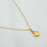 Set Cadena Veneciana + Dije Corazon / 1.4 g / 15 3/4 in Oro Amarillo 18K