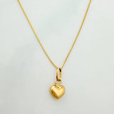 Set Cadena Veneciana + Dije Corazon / 1.05 g / 15 3/4 in Oro Amarillo 18K