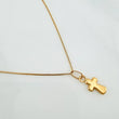 Set Cadena Veneciana + Dije Cruz / 1,1gr / 17 3/4 in Oro Amarillo 18K