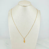 Set Cadena Veneciana + Dije Cruz / 1,1gr / 17 3/4 in Oro Amarillo 18K