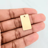 Dije Placa Rectangular 1.45 g / 1 in Oro Amarillo 18K
