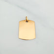 Oval Rectangular Pendant Plate 1.85 g / 1 in Yellow Gold 18K