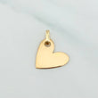 Dije Placa Corazon 0.6 g / 1/2 in Oro Amarillo 18K