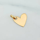 Heart Plaque Pendant 0.6 g / 1/2 in 18K Yellow Gold