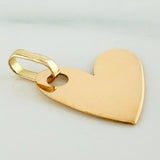 Dije Placa Corazon 0.6 g / 1/2 in Oro Amarillo 18K