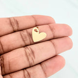 Heart Plaque Pendant 0.6 g / 1/2 in 18K Yellow Gold