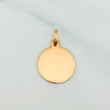 Pendant Circular Plate 0.85 g / 3/4 in Yellow Gold 18K