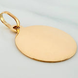 Dije Placa Circular 0.8 g / 3/4 in Oro Amarillo 18K