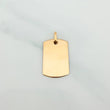 Dije Placa Rectangular Ovalada 1.45 g / 1 in Oro Amarillo 18K