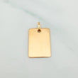 Rectangular Plate Pendant 1.2 g / 1 in 18K Yellow Gold