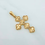 Clover Cross Pendant 4.35 g / 1 1/2 in 18K Yellow Gold