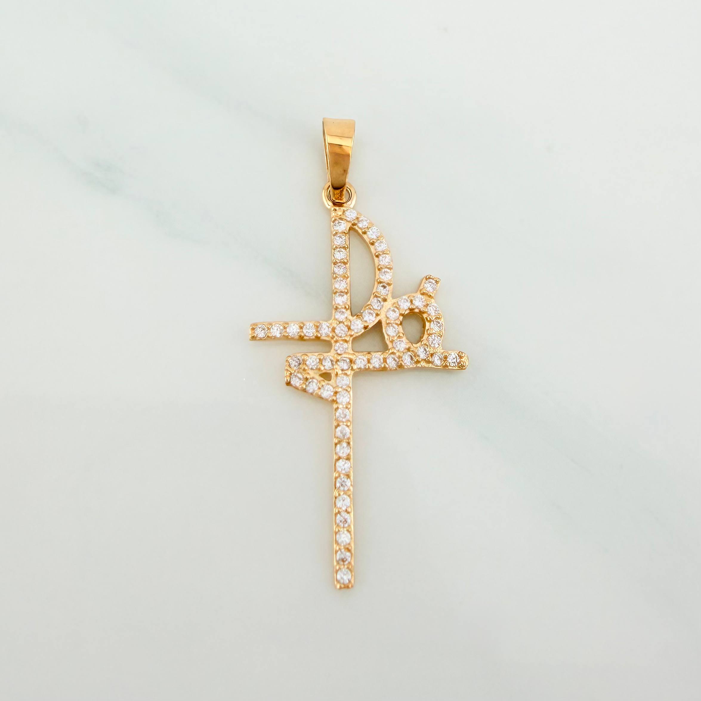 Dije Cruz Fe 1.4 g / 1 1/2 in Oro Amarillo 18K
