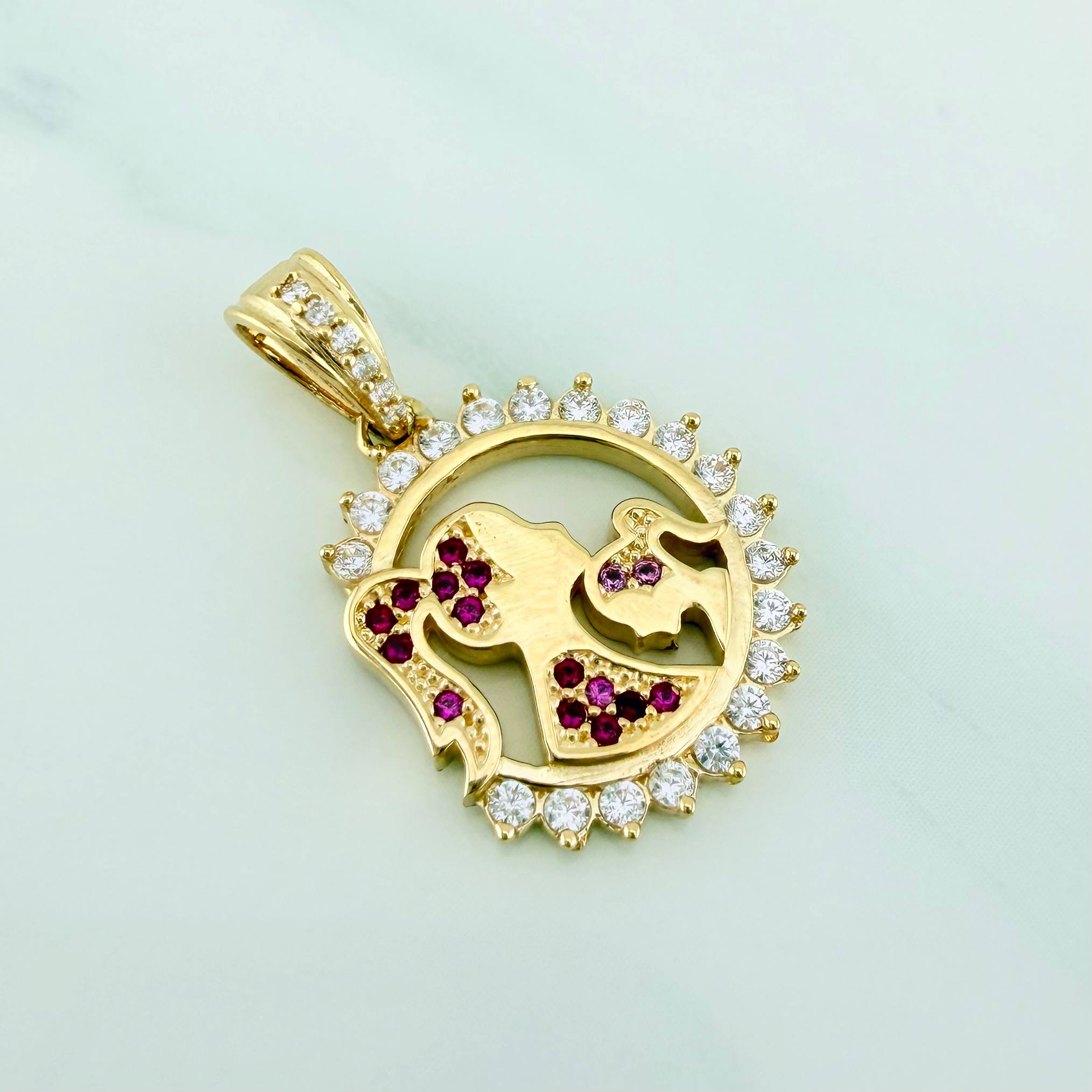 Pendant Medal Mother And Daughter 3.25 g / 1 in Yellow Gold 18K