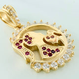 Pendant Medal Mother And Daughter 3.25 g / 1 in Yellow Gold 18K
