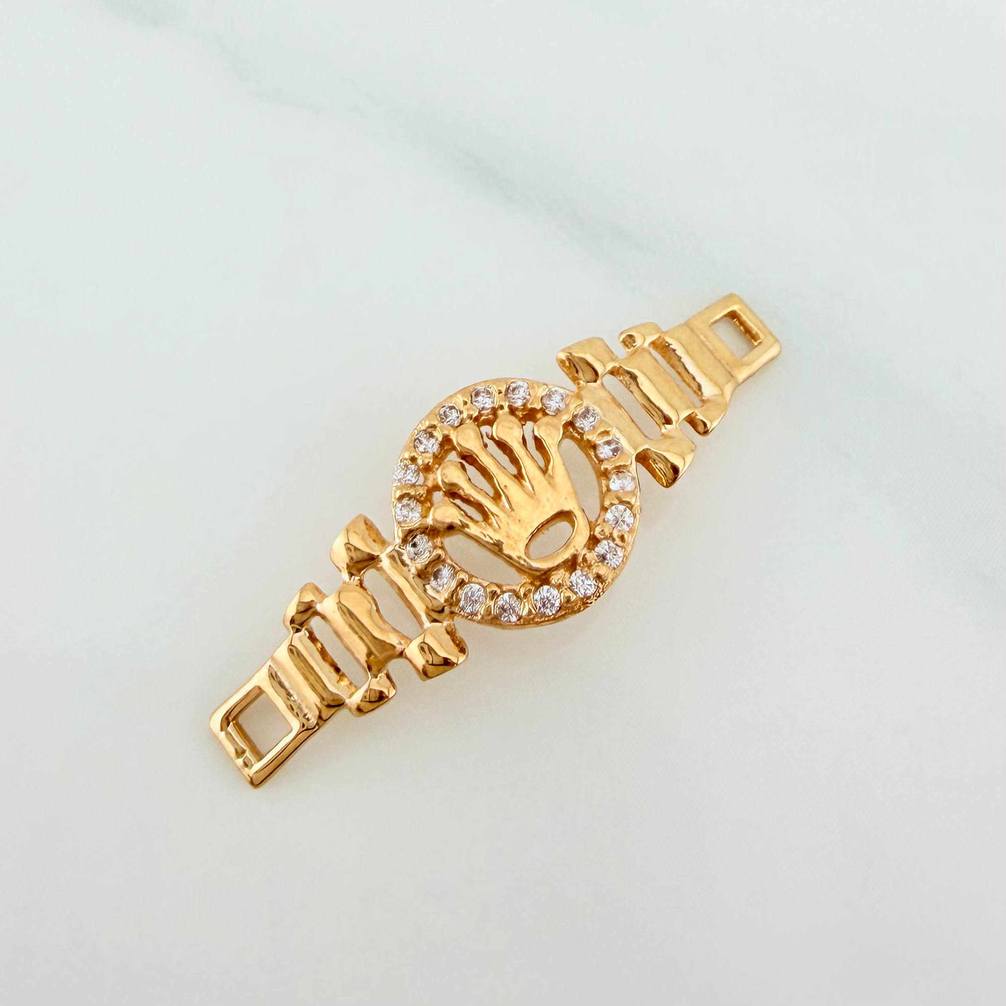 Herraje Correa Corona 1.3 g / 1 in Oro Amarillo 18K
