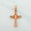 Dije Cruz Trebol 1.85 g / 1 1/4 in Oro Rosa 18K