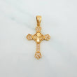 Clover Cross Pendant Flowers 3.25 g / 1 1/2 in 18K Yellow Gold