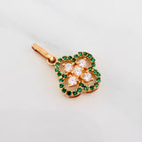 Dije Trebol Doble 1.5 g / 3/4 in Oro Amarillo 18K