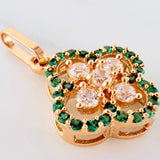 Dije Trebol Doble 1.4 g / 3/4 in Oro Amarillo 18K