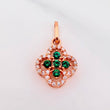 Double Clover Pendant 1.5 g / 3/4 in 18K Rose Gold