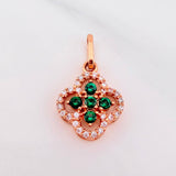 Double Clover Pendant 1.5 g / 3/4 in 18K Rose Gold