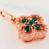 Double Clover Pendant 1.5 g / 3/4 in 18K Rose Gold
