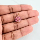 Double Clover Pendant 1.45 g / 3/4 in 18K Yellow Gold