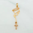 Dije Virgen Maria Cruz 0.8 g / 1 1/2 in Oro Amarillo 18K